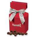 Chocolate Covered Peanuts in Red Gift Box